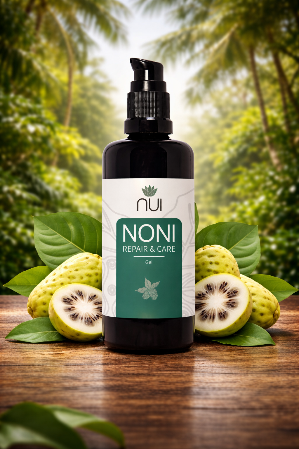 NUI-NONI-REPAIR&CARE-GEL-im-Tropenwald